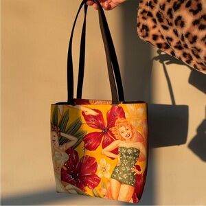 Bedazzled Y2K Hawaiian print purse